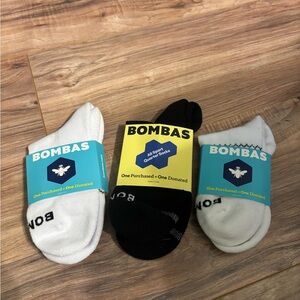 Bombas Quarter Socks Bundle | 3 Pairs | Size Medium | NEW